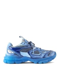 blaue Mit Batikmuster Leder Sportschuhe