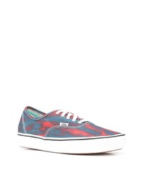 blaue Mit Batikmuster Segeltuch niedrige Sneakers von Vans