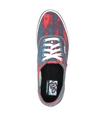 blaue Mit Batikmuster Segeltuch niedrige Sneakers von Vans