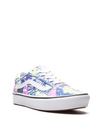 blaue Mit Batikmuster Segeltuch niedrige Sneakers von Vans