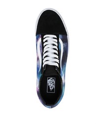 blaue Mit Batikmuster Segeltuch niedrige Sneakers von Vans