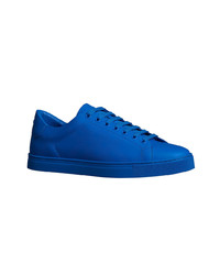 blaue niedrige Sneakers mit Karomuster von Burberry