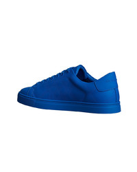 blaue niedrige Sneakers mit Karomuster von Burberry