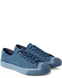 blaue niedrige Sneakers von Converse
