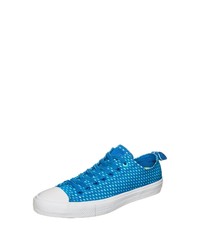 blaue niedrige Sneakers von Converse