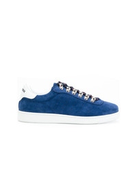 blaue niedrige Sneakers von DSQUARED2