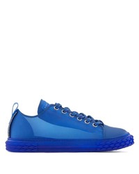 blaue niedrige Sneakers von Giuseppe Zanotti