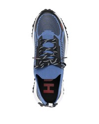 blaue niedrige Sneakers von Hugo