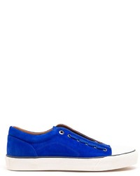 blaue niedrige Sneakers von Lanvin