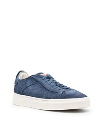 blaue niedrige Sneakers von Santoni