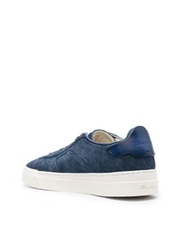 blaue niedrige Sneakers von Santoni