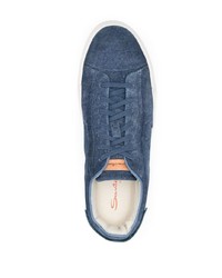 blaue niedrige Sneakers von Santoni