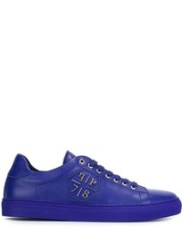 blaue niedrige Sneakers von Philipp Plein