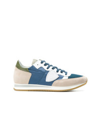 blaue niedrige Sneakers von Philippe Model