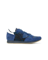 blaue niedrige Sneakers von Philippe Model