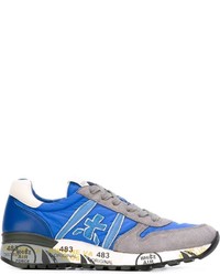 blaue niedrige Sneakers von Premiata