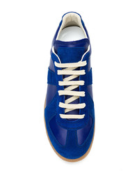 blaue niedrige Sneakers von Maison Margiela