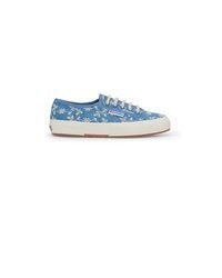 blaue niedrige Sneakers von Superga