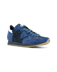 blaue niedrige Sneakers von Philippe Model