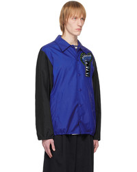 blaue Shirtjacke aus Nylon von Dries Van Noten