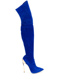 blaue Overknee Stiefel von Casadei