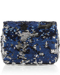 blaue Pailletten Clutch von Jimmy Choo