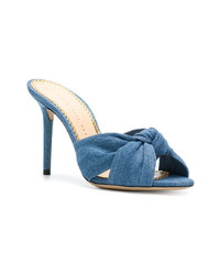 blaue Pantoletten von Charlotte Olympia