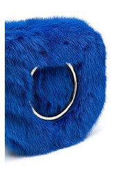 blaue Pelz Umhängetasche von Salvatore Ferragamo