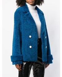 blaue Pelzjacke von Inès & Marèchal