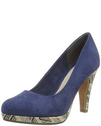 blaue Pumps von Marco Tozzi