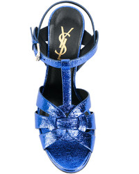 blaue Sandalen von Saint Laurent