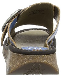 blaue Sandalen von Fly London