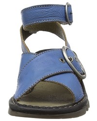 blaue Sandalen von Fly London