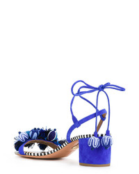 blaue Sandalen von Aquazzura