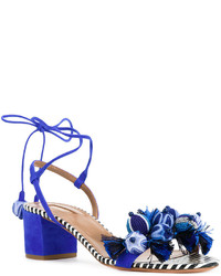 blaue Sandalen von Aquazzura