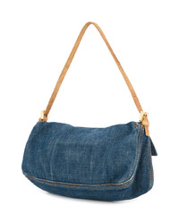blaue Satchel-Tasche aus Jeans von Fendi Vintage