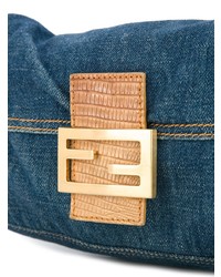 blaue Satchel-Tasche aus Jeans von Fendi Vintage