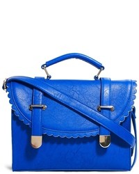 blaue Satchel-Tasche aus Leder von Asos