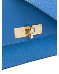 blaue Satchel-Tasche aus Leder von Bally