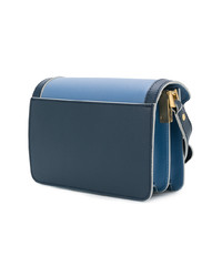 blaue Satchel-Tasche aus Leder von Marni