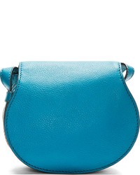 blaue Satchel-Tasche aus Leder von Chloé