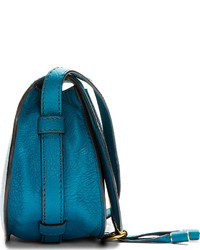 blaue Satchel-Tasche aus Leder von Chloé