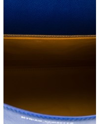 blaue Satchel-Tasche aus Leder von Myriam Schaefer