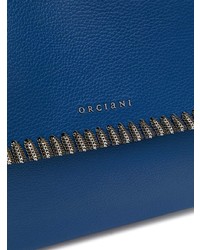 blaue Satchel-Tasche aus Leder von Orciani