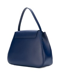 blaue Satchel-Tasche aus Leder von Nico Giani