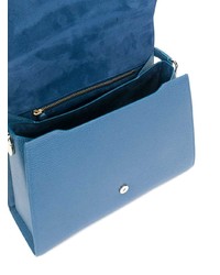 blaue Satchel-Tasche aus Leder von Lanvin