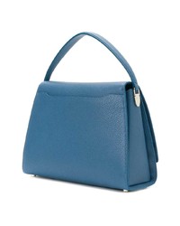 blaue Satchel-Tasche aus Leder von Lanvin
