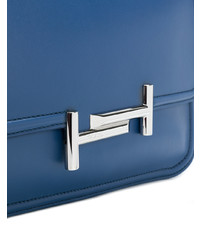 blaue Satchel-Tasche aus Leder von Tod's