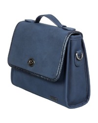 blaue Satchel-Tasche aus Leder von Roxy