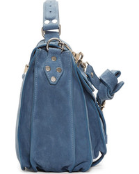 blaue Satchel-Tasche aus Wildleder von Proenza Schouler